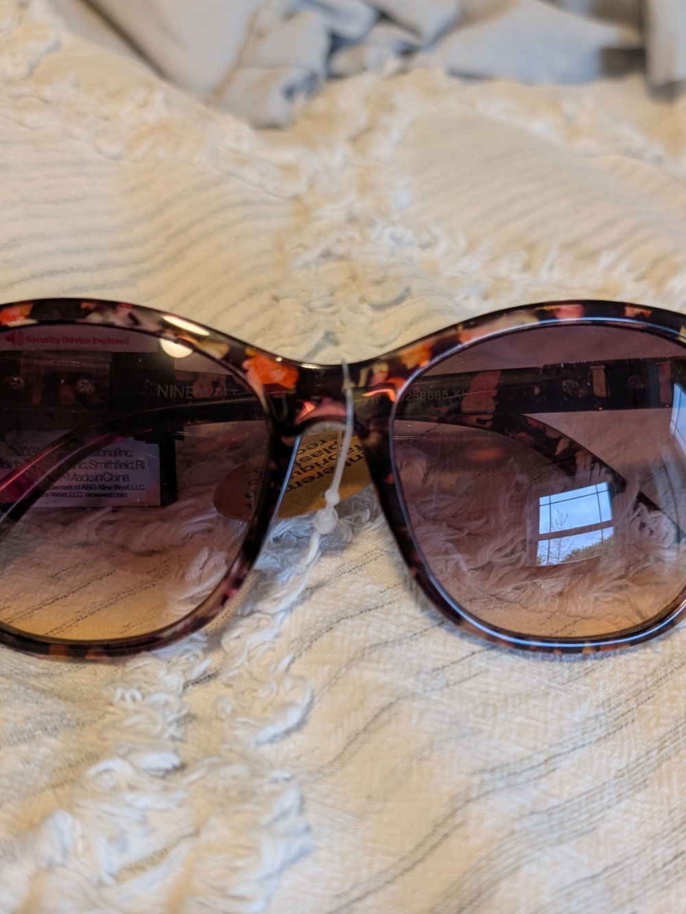 Nine West Multicolor Tortoiseshell Gradient Lens Sunglasses